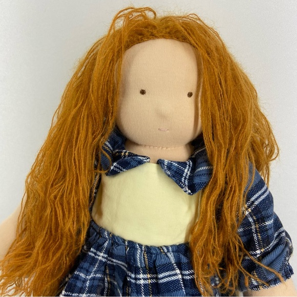 Handmade 17 inch Waldorf Doll Plush Doll With Extra Dress - Picture 2 of 5